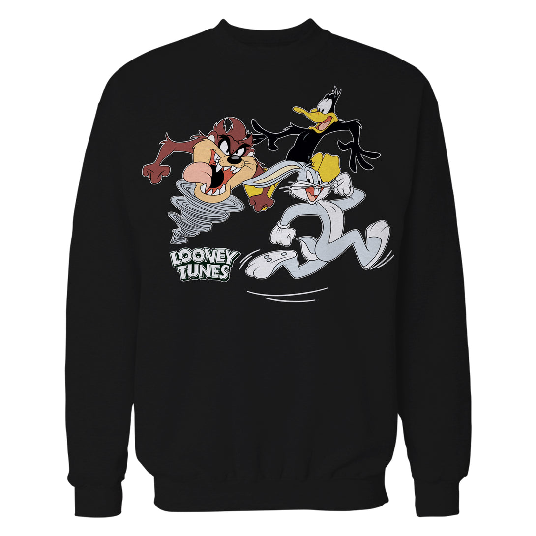 Looney Tunes Trio Bugs Daffy Taz Official Sweatshirt Black - Urban Species