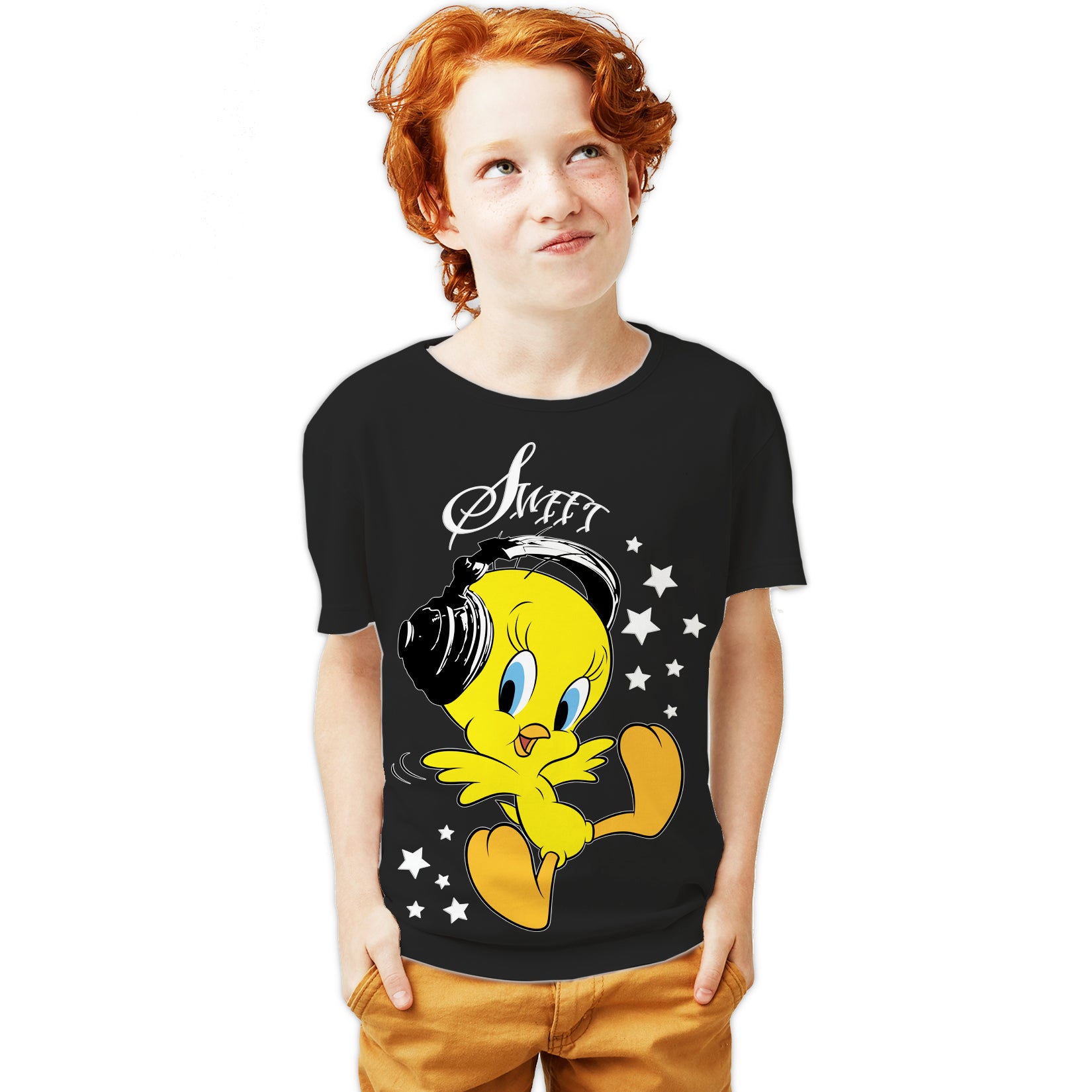 Looney Tunes Tweety Headphones Official Youth T-Shirt – Urban Species