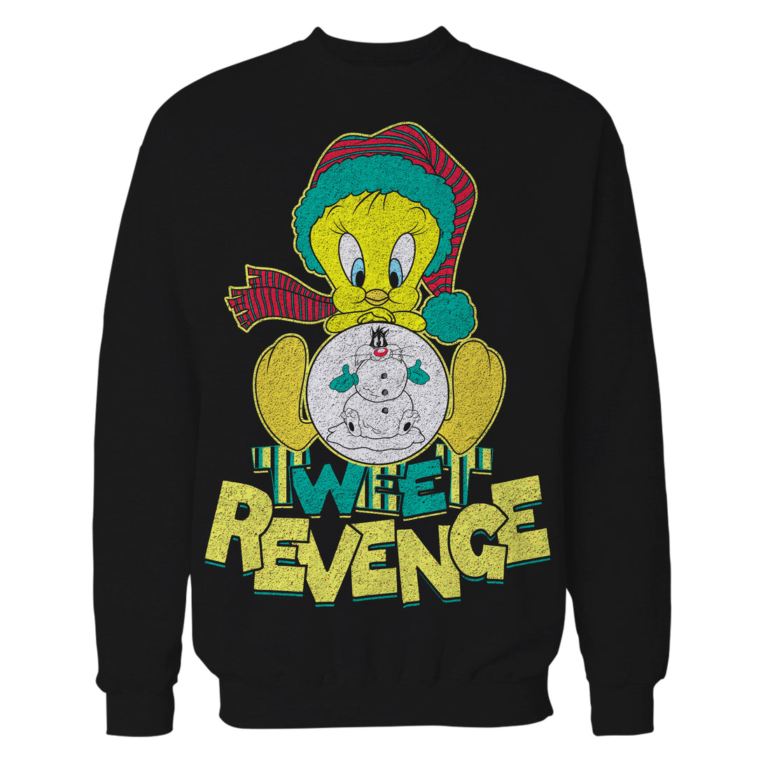 Looney Tunes Tweety Pie Xmas Revenge Official Sweatshirt Black - Urban Species