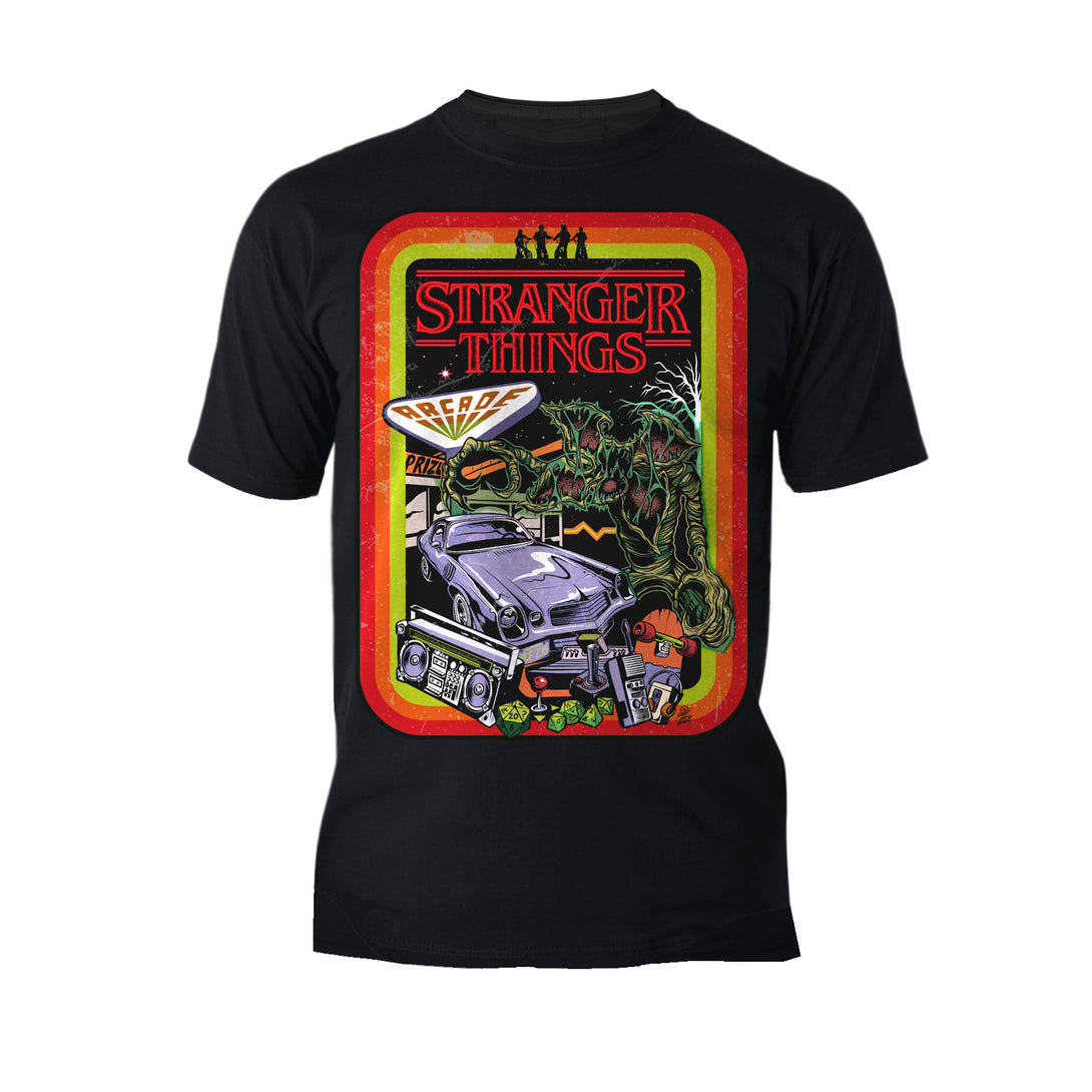 Stranger Things Comic Promo Palace Arcade Men's T-Shirt Black - Urban Species