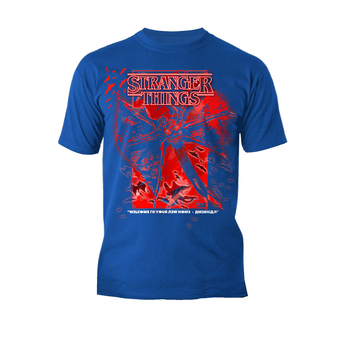 Stranger Things Demobat Poster America Men's T-Shirt Blue - Urban Species