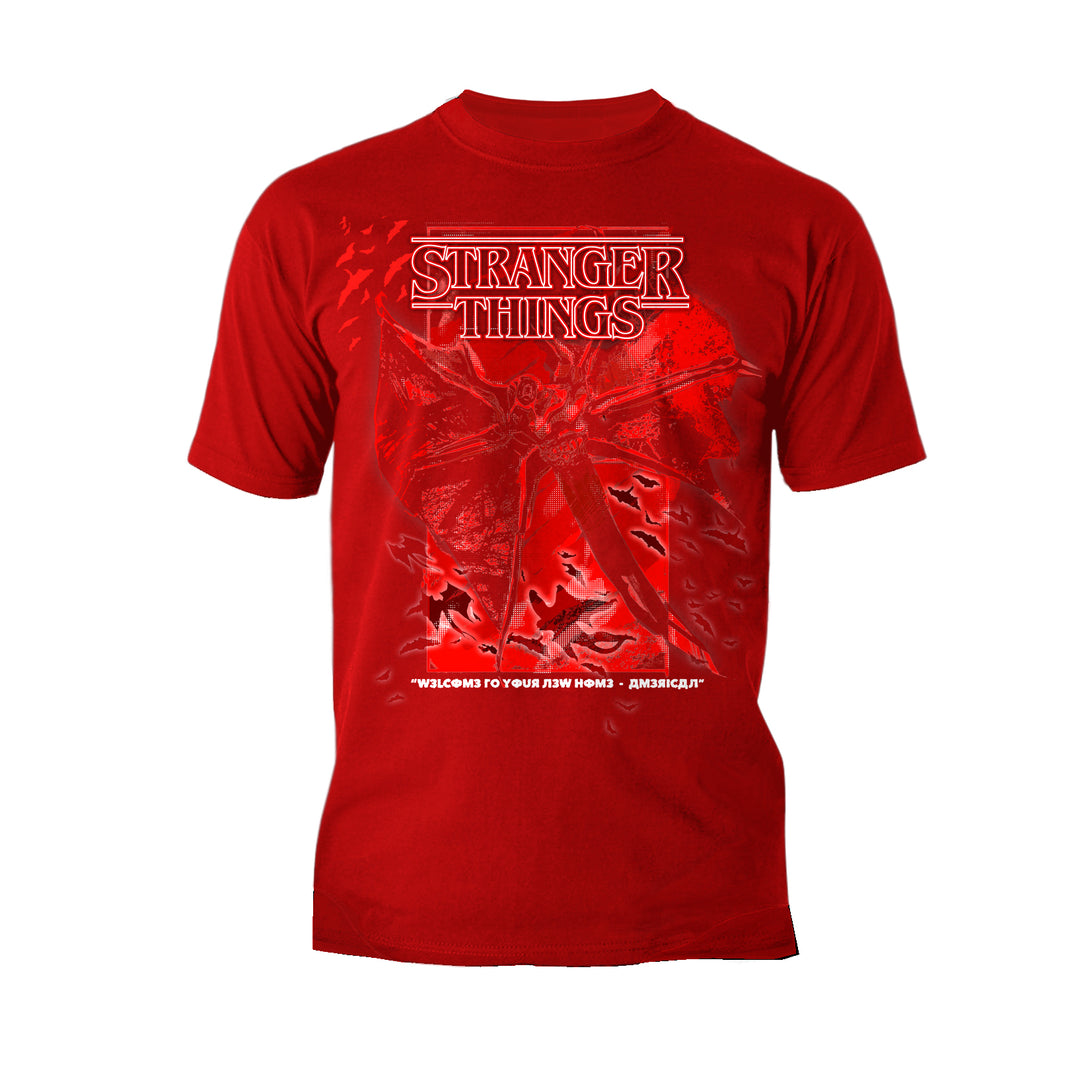 Stranger Things Demobat Poster America Men's T-Shirt Red - Urban Species