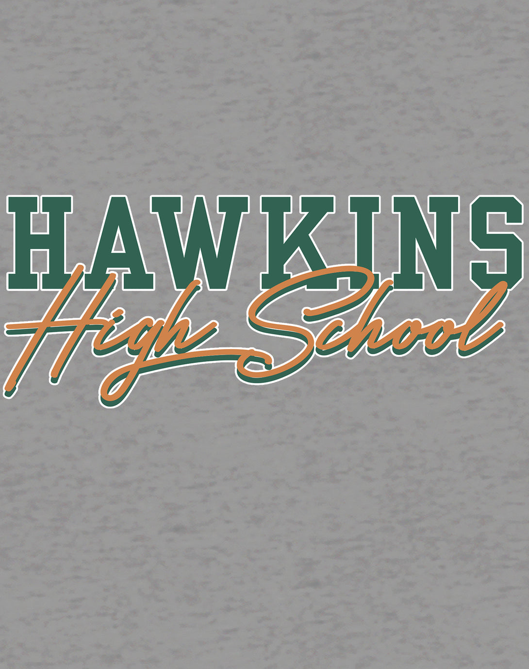 Stranger Things Hawkins High Logo Classic Sweatshirt Design Close Up