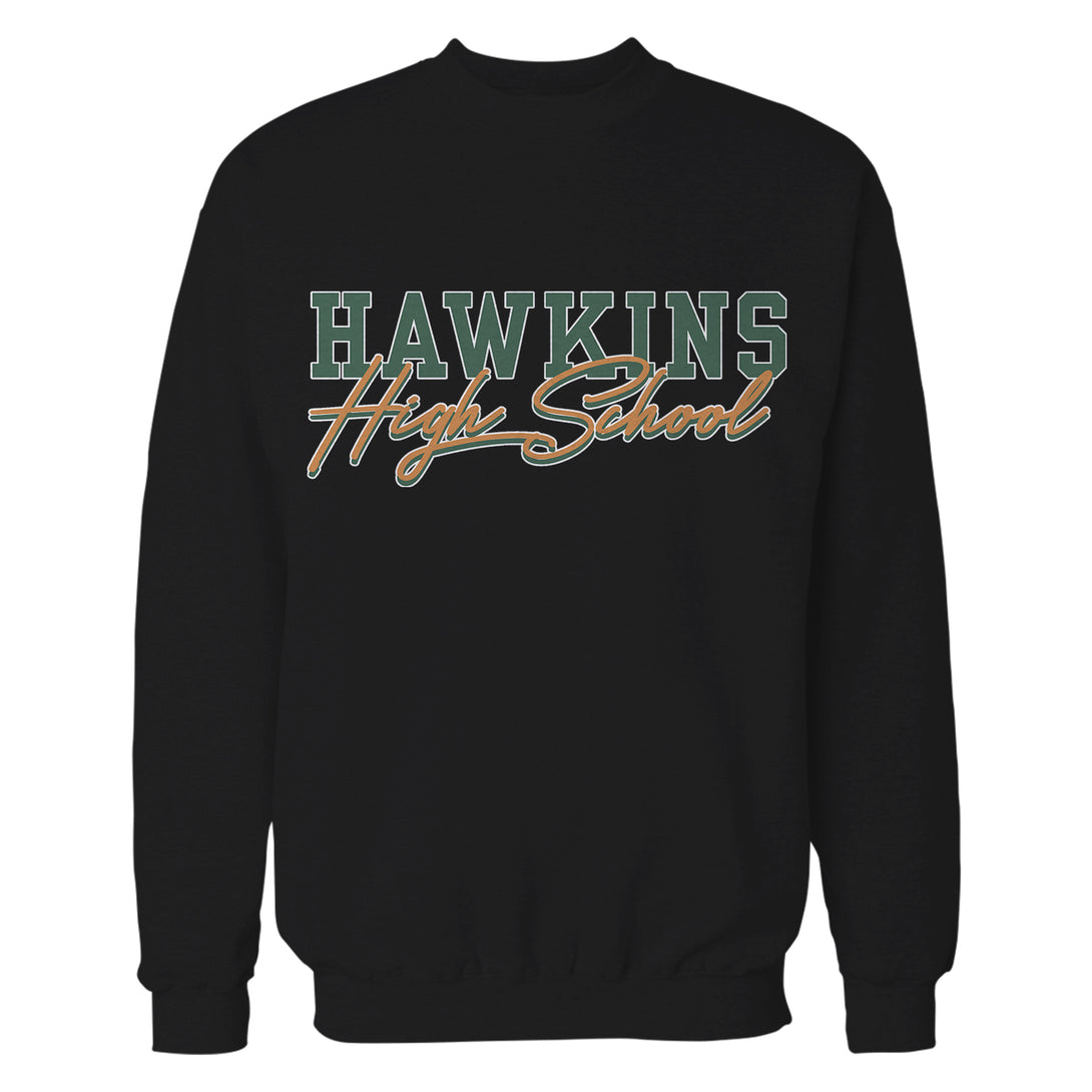 Stranger Things Hawkins High Logo Classic Sweatshirt Black - Urban Species