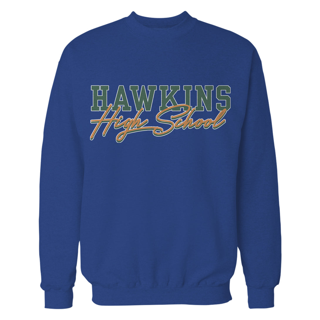 Stranger Things Hawkins High Logo Classic Sweatshirt Blue - Urban Species