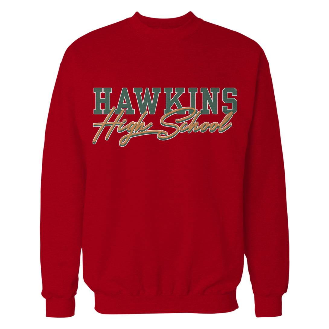 Stranger Things Hawkins High Logo Classic Sweatshirt Red - Urban Species