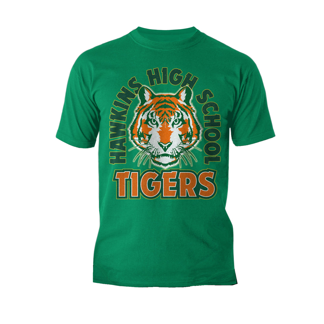 Stranger Things Hawkins High Tigers Stare Men's T-Shirt - Urban Species Mens Short Sleeved T-Shirt