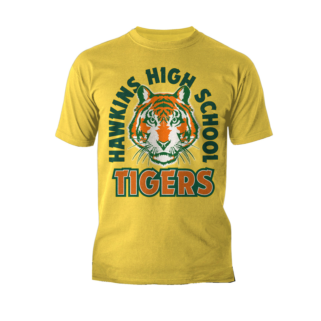 Stranger Things Hawkins High Tigers Stare Men's T-Shirt - Urban Species Mens Short Sleeved T-Shirt