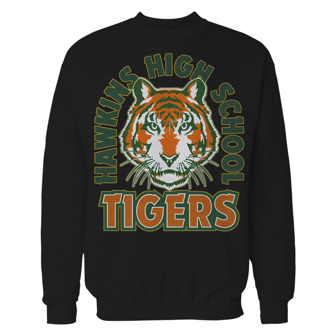 Stranger Things Hawkins High Tigers Stare Sweatshirt Black - Urban Species