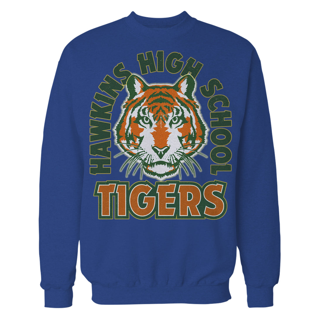 Stranger Things Hawkins High Tigers Stare Sweatshirt Blue - Urban Species