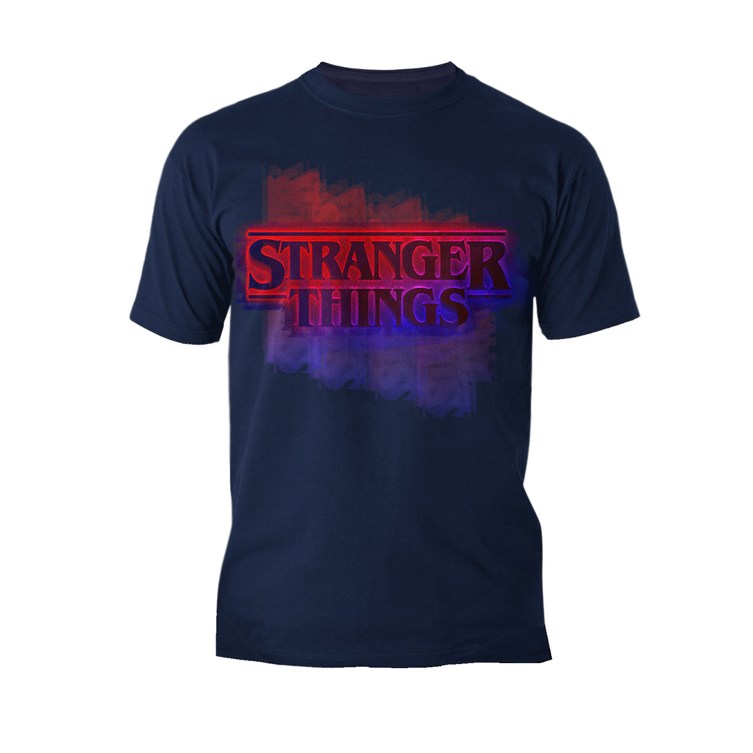 Stranger Things Logo Graffiti Stencil Men's T-Shirt Navy - Urban Species