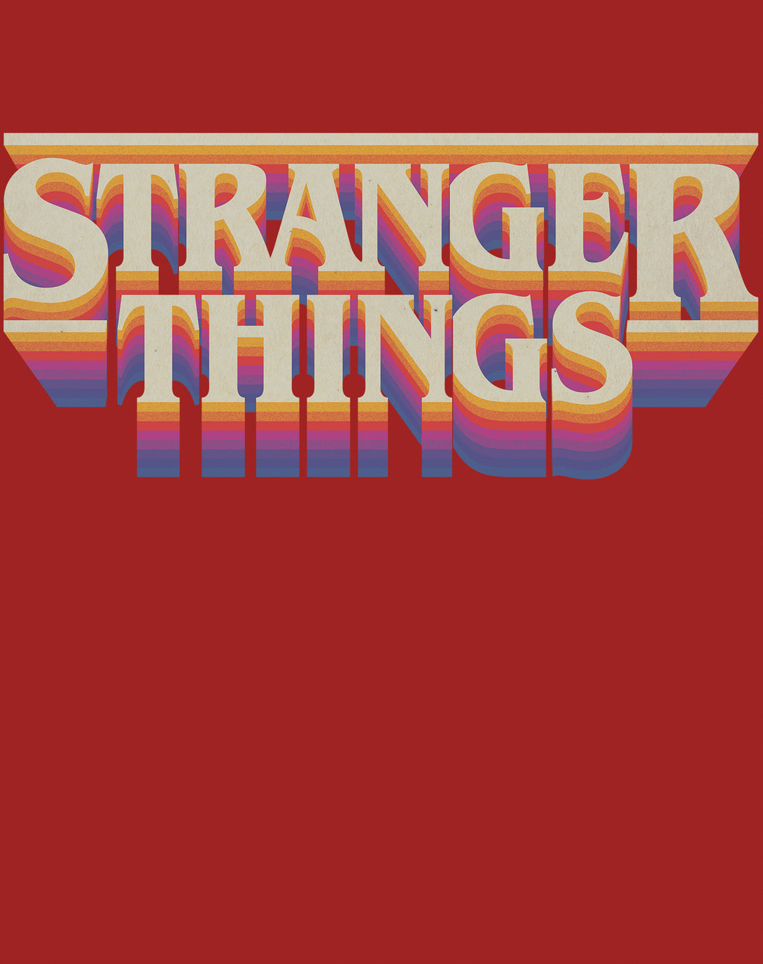 Stranger Things Logo Retro Trip Women's T-shirt Red - Urban Species Design Close Up
