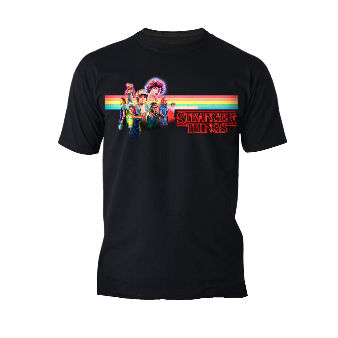 Stranger Things Retro The Party Action Pose Game Over Original Men's T-Shirt Black - Urban Species