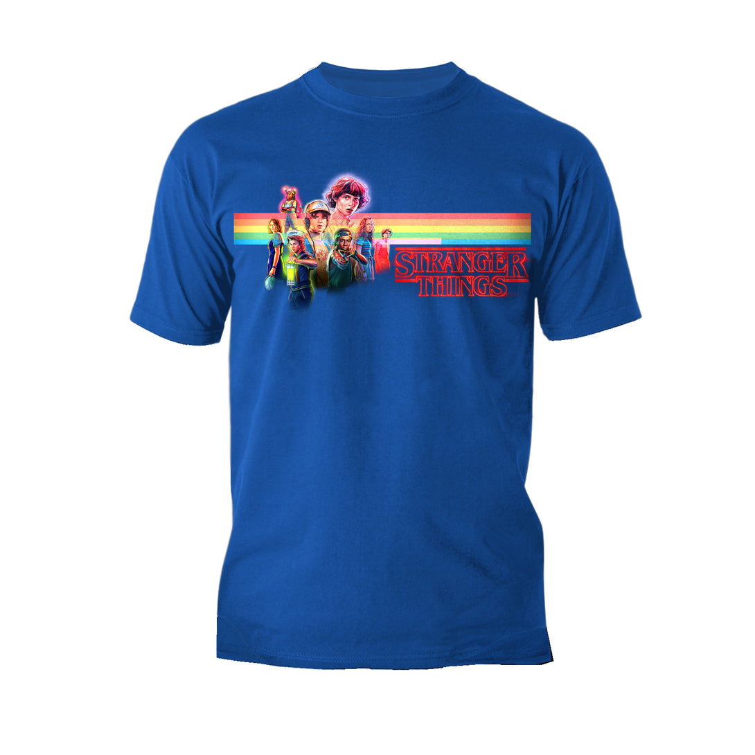 Stranger Things Retro The Party Action Pose Game Over Original Men's T-Shirt Blue - Urban Species