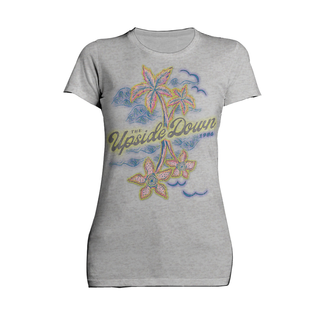 Stranger Things Upside Down Vintage California Official Women's T-Shirt Sports Grey - Urban Species