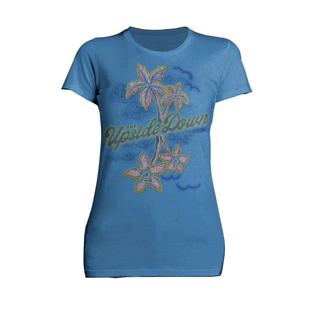 Stranger Things Upside Down Vintage California Official Women's T-Shirt Turquoise - Urban Species