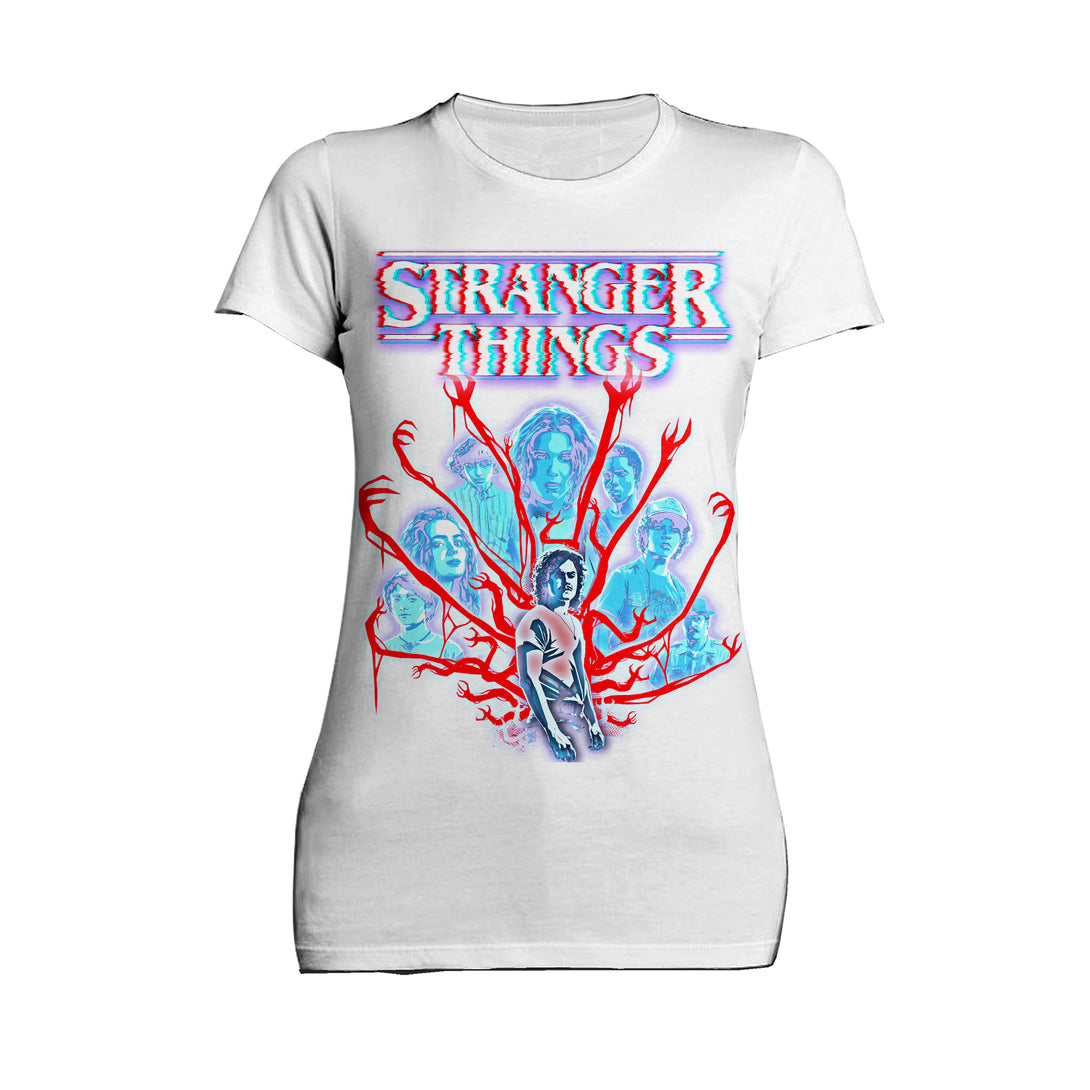 Stranger Things Vines Poster Hive Glitch Official Women's T-Shirt White - Urban Species