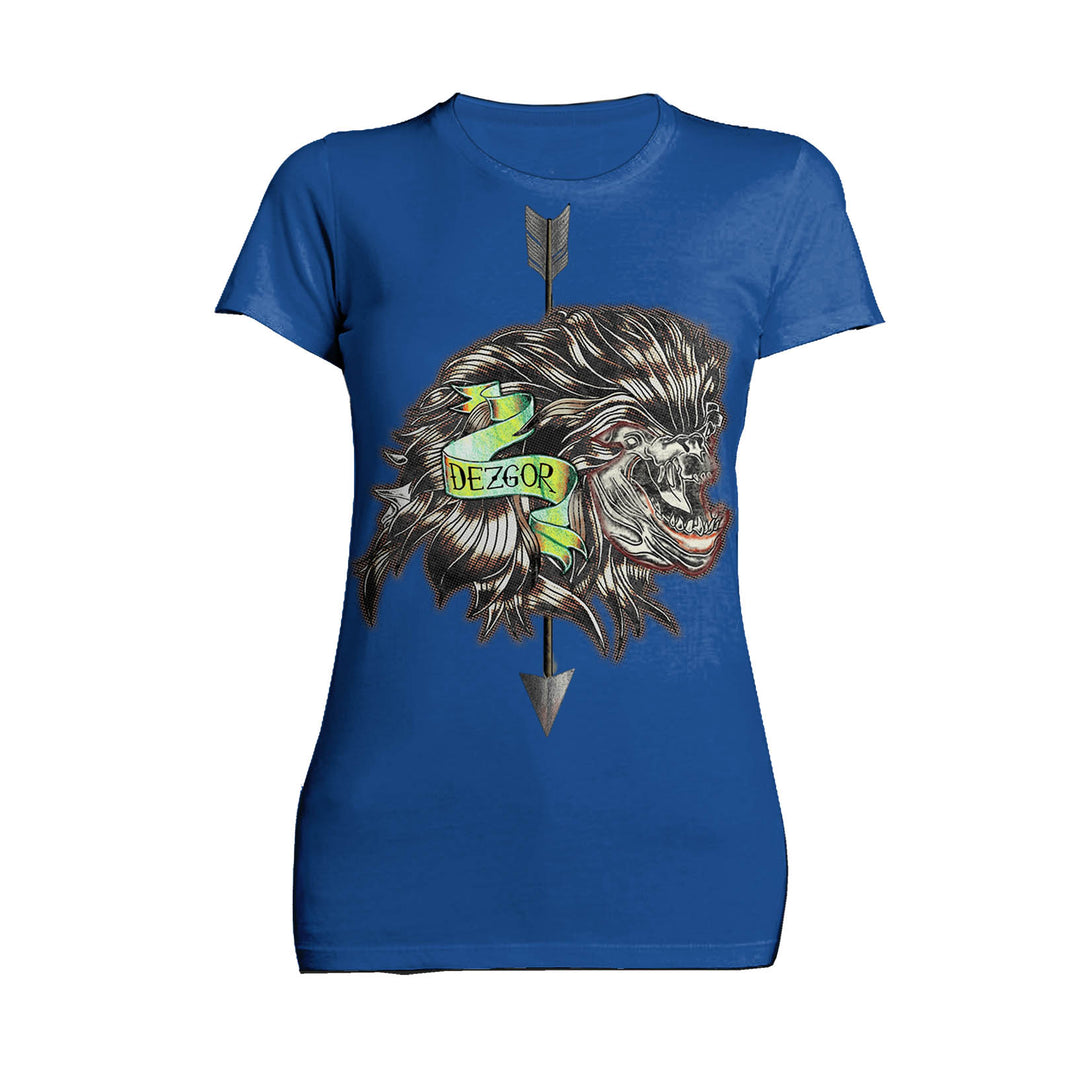 The Witcher Book of Beasts Dezgor Official Women's T-Shirt Blue - Urban Species