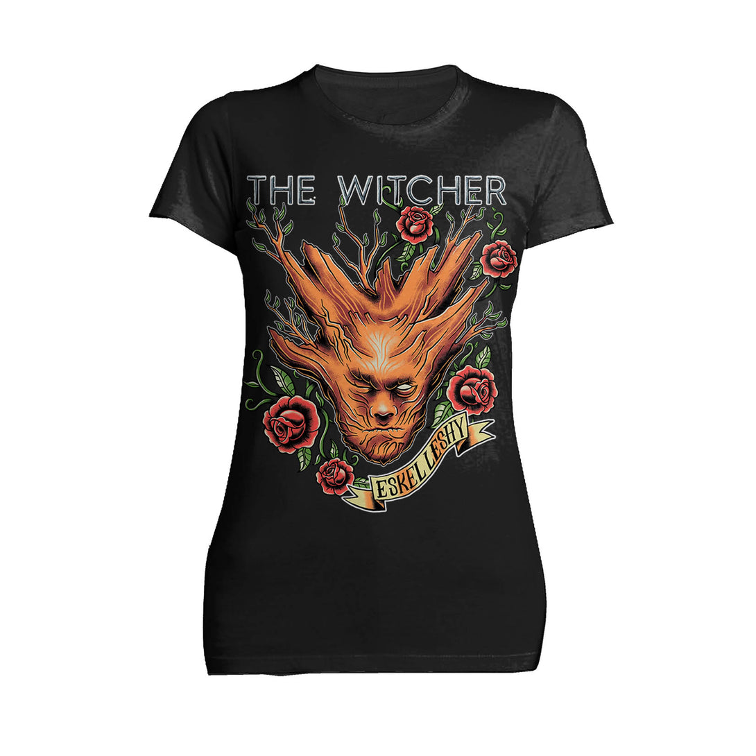 The Witcher Book of Beasts Eskel Leshy Official Women's T-Shirt Black - Urban Species