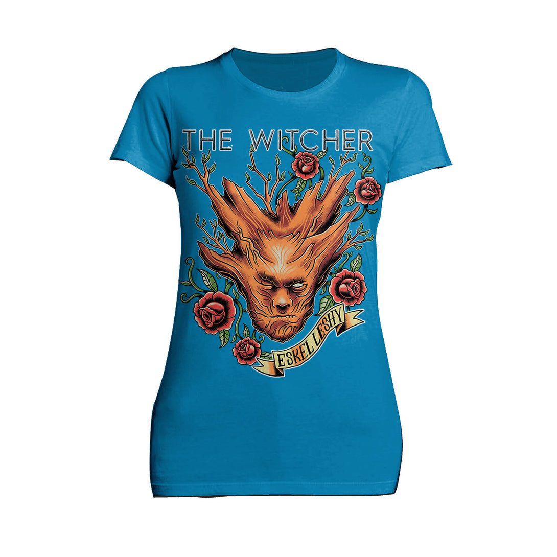 The Witcher Book of Beasts Eskel Leshy Official Women's T-Shirt Turquoise - Urban Species