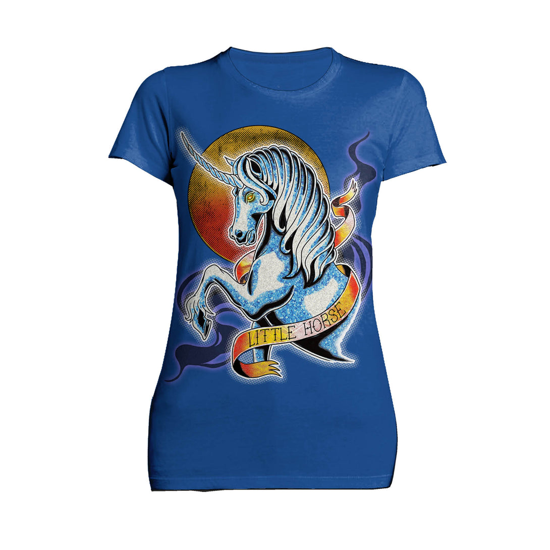 The Witcher Book of Beasts Little Horse Official Women's T-Shirt Blue - Urban Species