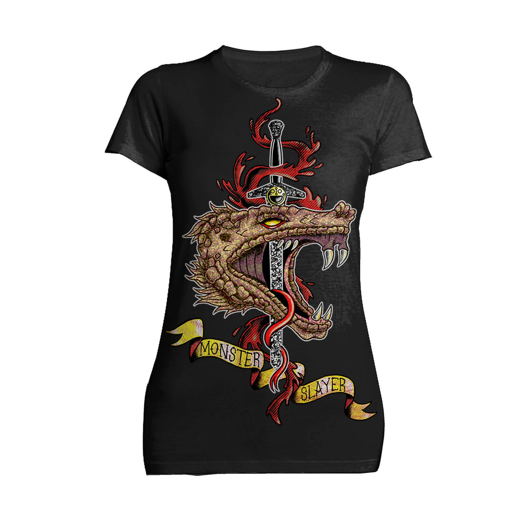 The Witcher Book of Beasts Monster Official Women's T-Shirt Black - Urban Species