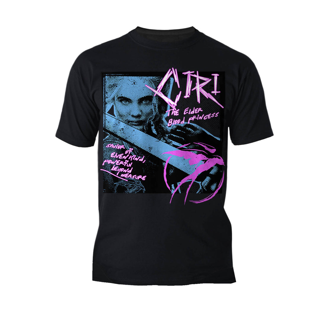 The Witcher Ciri Splash Princess Punk Official Men's T-Shirt Black - Urban Species