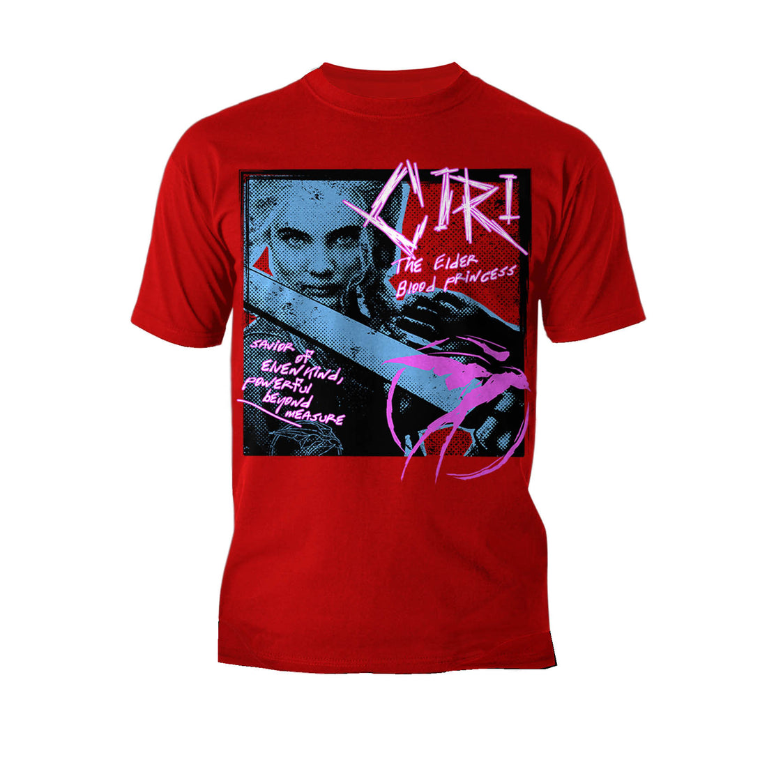 The Witcher Ciri Splash Princess Punk Official Men's T-Shirt Red - Urban Species