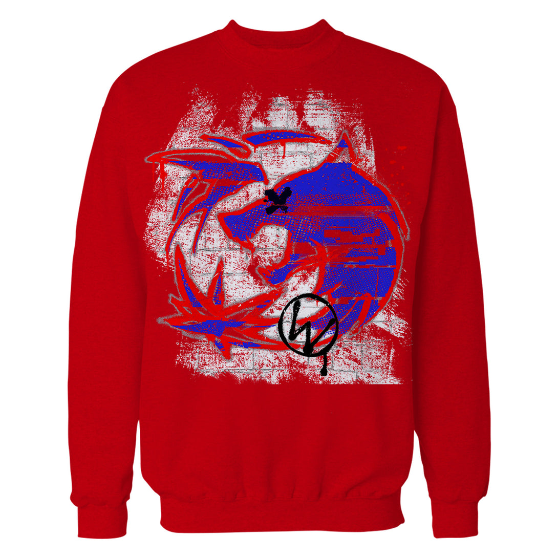 The Witcher Logo Graffiti Wall Official Sweatshirt Red - Urban Species