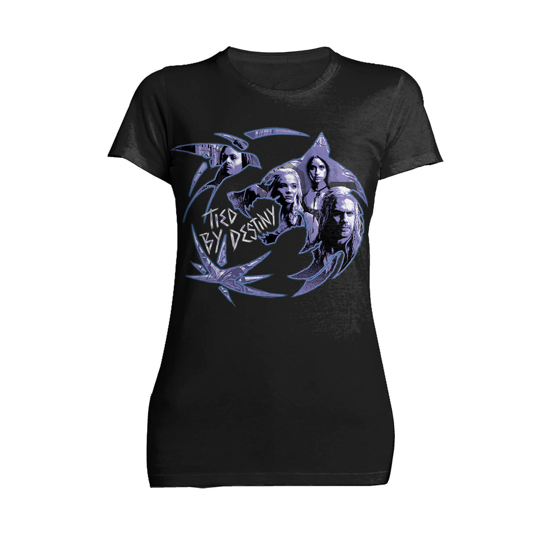 The Witcher Logo Stencil Destiny Women's T-Shirt Black - Urban Species