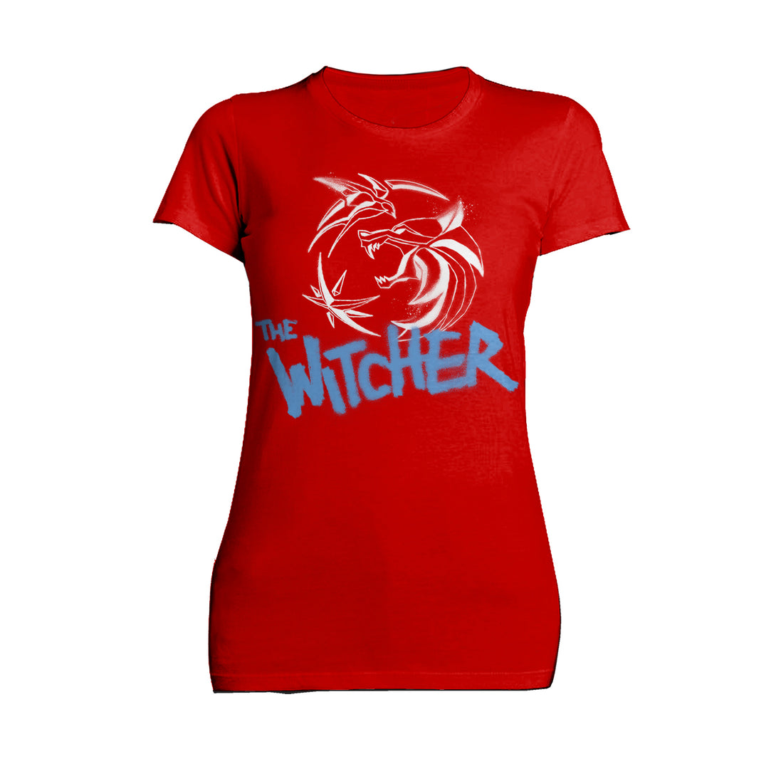 The Witcher Logo Stencil Slayer Official Women's T-Shirt Sports Grey - Urban Species 