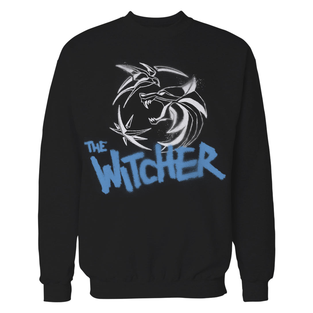 The Witcher Logo Stencil Slayer Official Sweatshirt Black - Urban Species