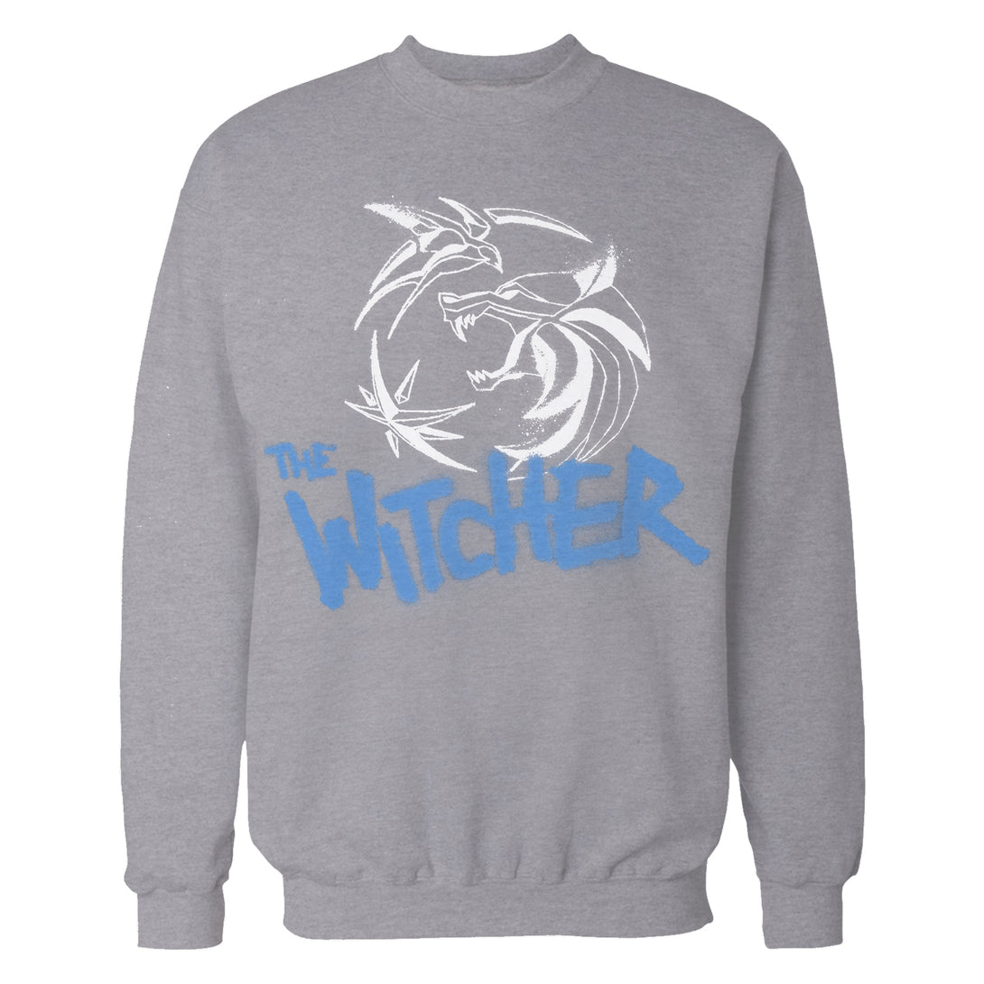 The Witcher Logo Stencil Slayer Official Sweatshirt Sports Grey - Urban Species