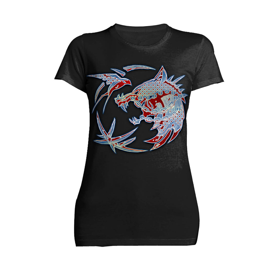 The Witcher Logo Tattoo Armour Official Women's T-Shirt Black - Urban Species