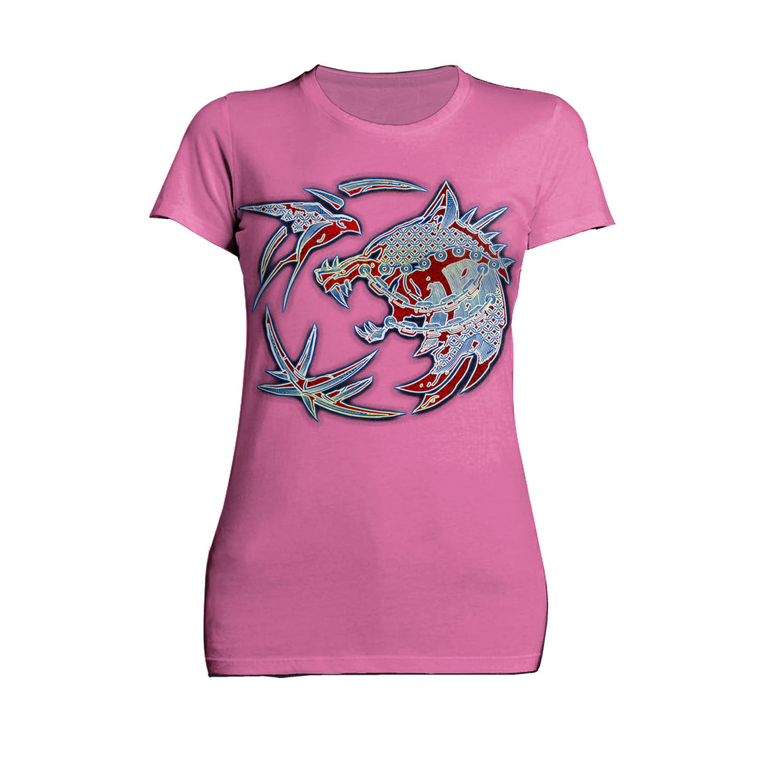 The Witcher Logo Tattoo Armour Official Women's T-Shirt Pink - Urban Species