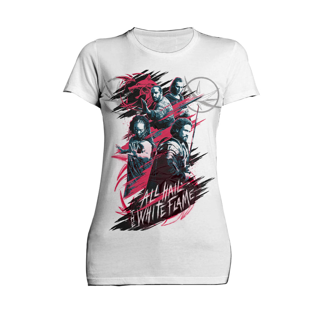 The Witcher Splash White Flame Official Women's T-Shirt White - Urban Species 