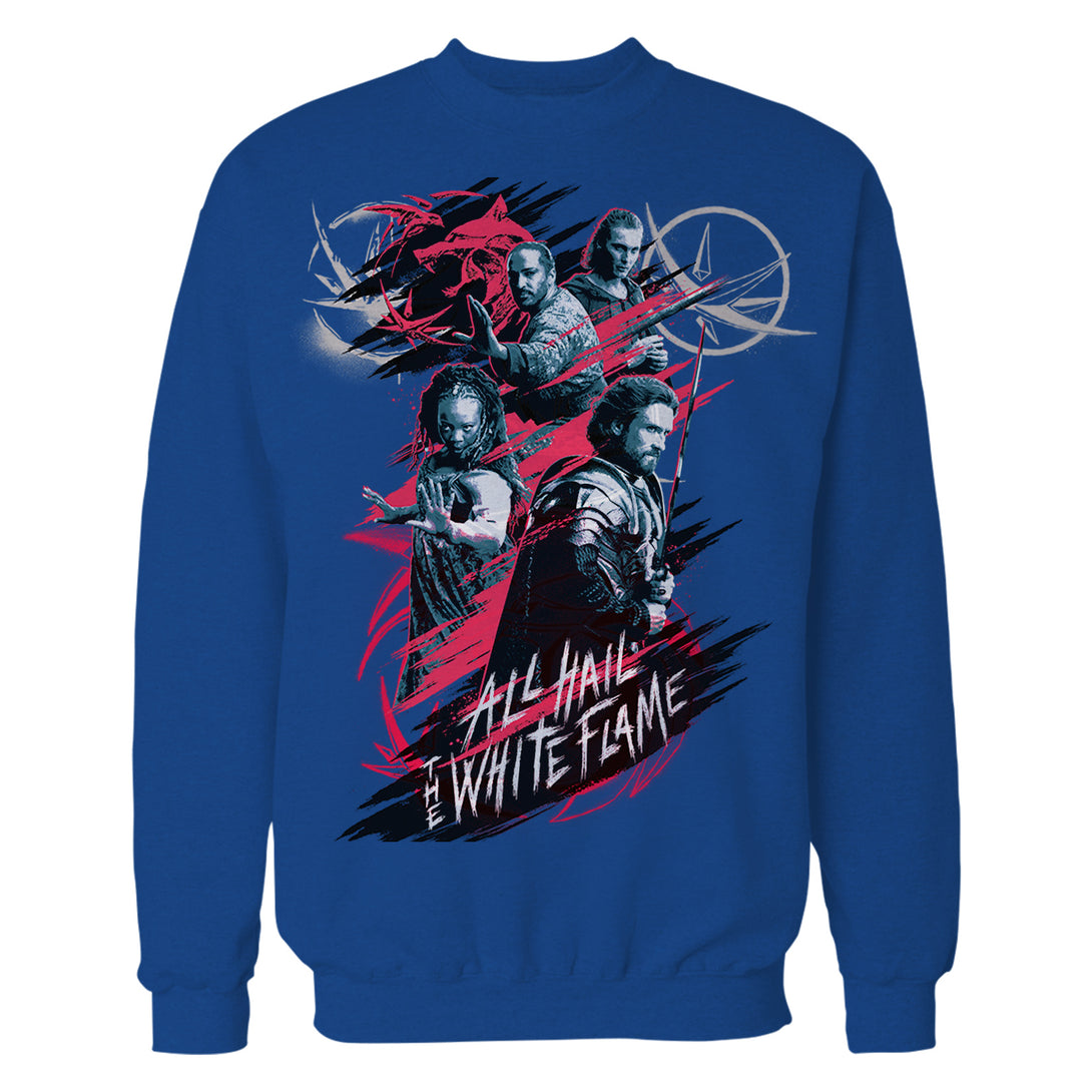 The Witcher Splash White Flame Official Sweatshirt Blue - Urban Species