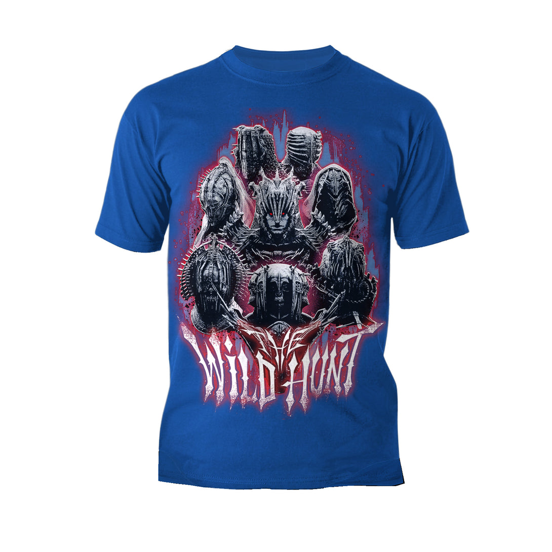 The Witcher Wild Hunt Riders Headshot Official Men's T-Shirt Blue - Urban Species 