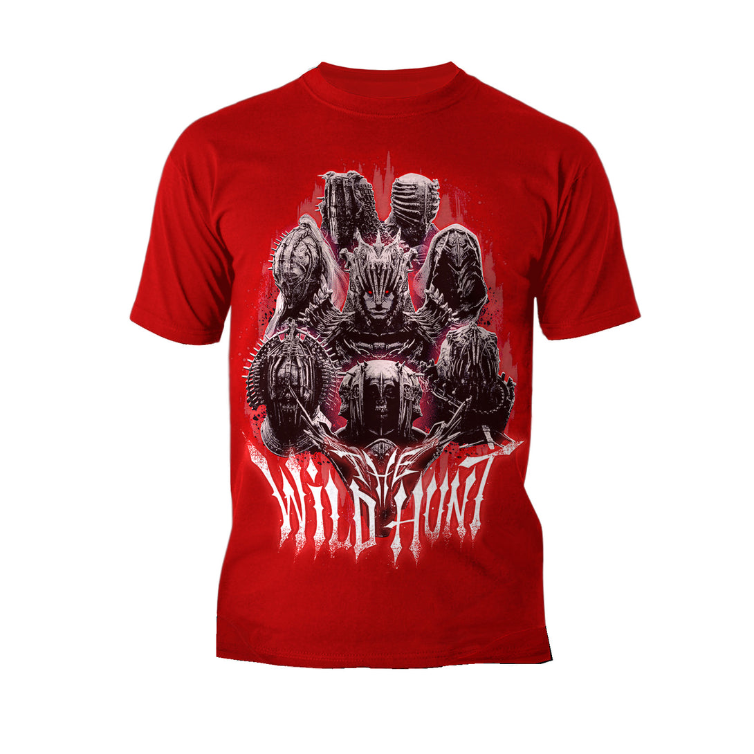 The Witcher Wild Hunt Riders Headshot Official Men's T-Shirt Red - Urban Species 