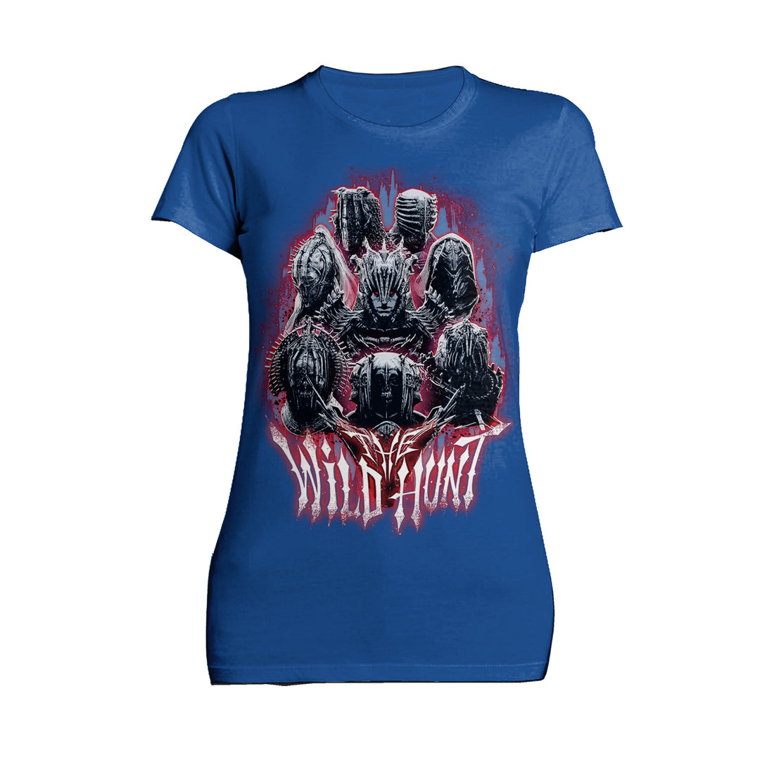 The Witcher Wild Hunt Riders Headshot Official Women's T-Shirt Blue - Urban Species 