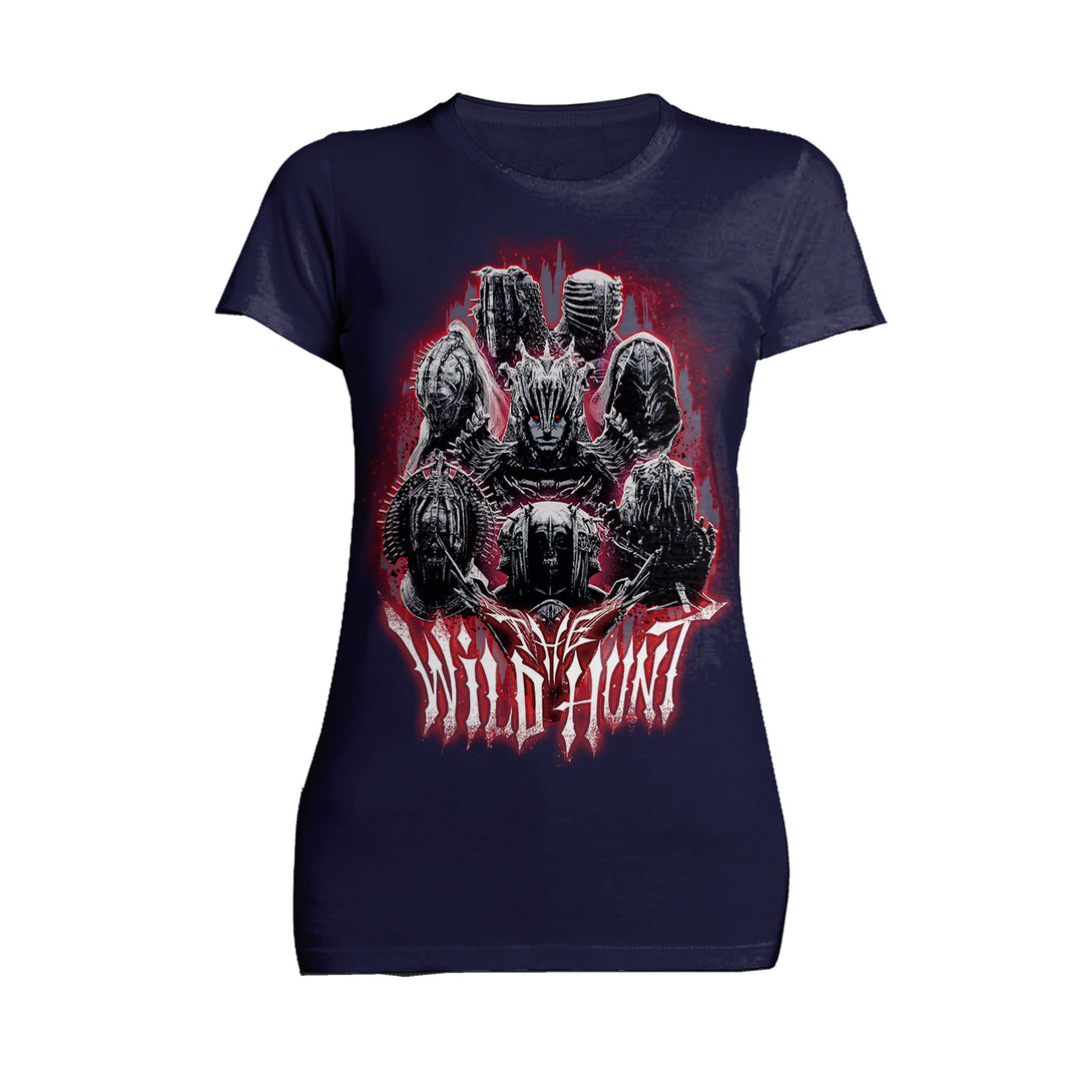 The Witcher Wild Hunt Riders Headshot Official Women's T-Shirt Navy - Urban Species 