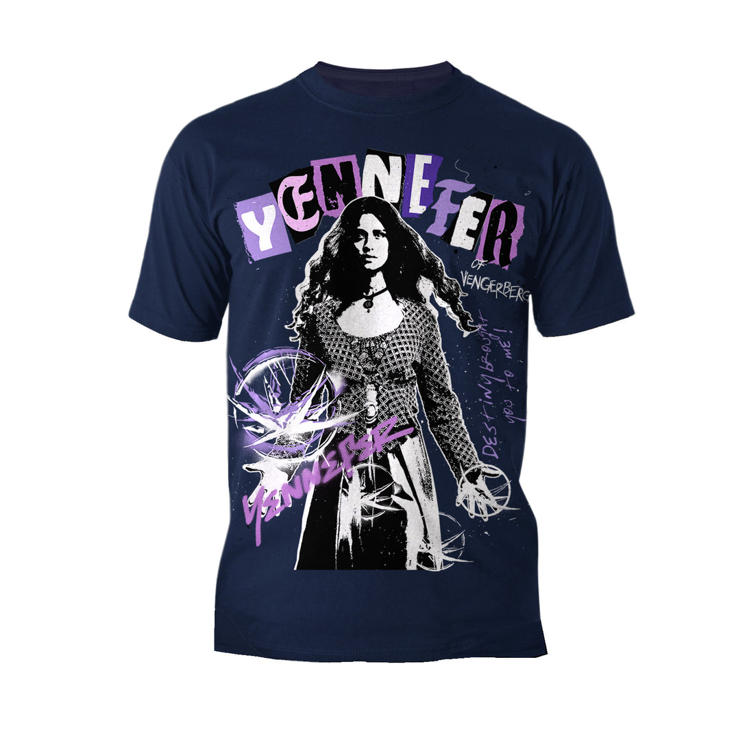 The Witcher Yennefer Punk Vengerberg Official Men's T-Shirt Navy - Urban Species