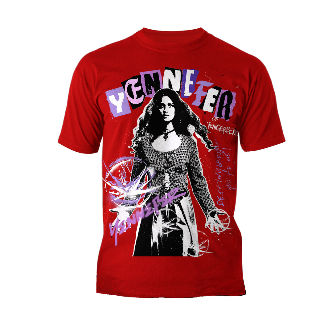 The Witcher Yennefer Punk Vengerberg Official Men's T-Shirt Red - Urban Species 