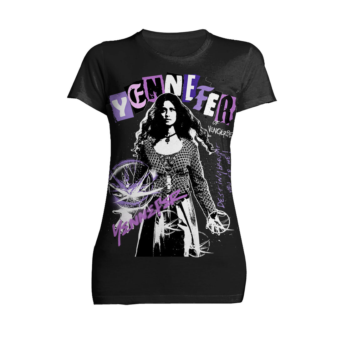 The Witcher Yennefer Punk Vengerberg Official Women's T-Shirt Black - Urban Species