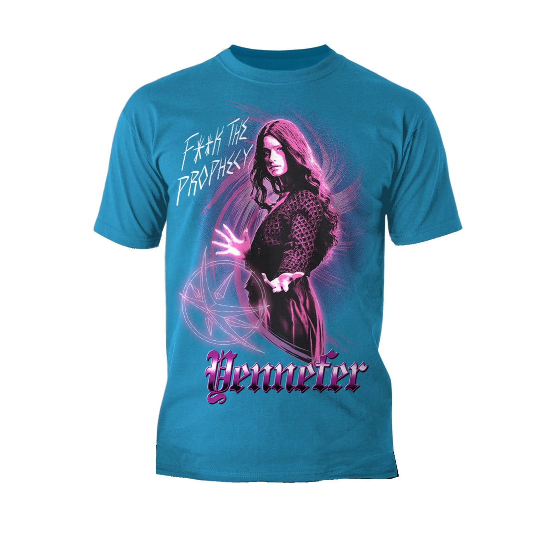 The Witcher Yennefer Splash Prophecy Official Men's T-Shirt Turquoise 