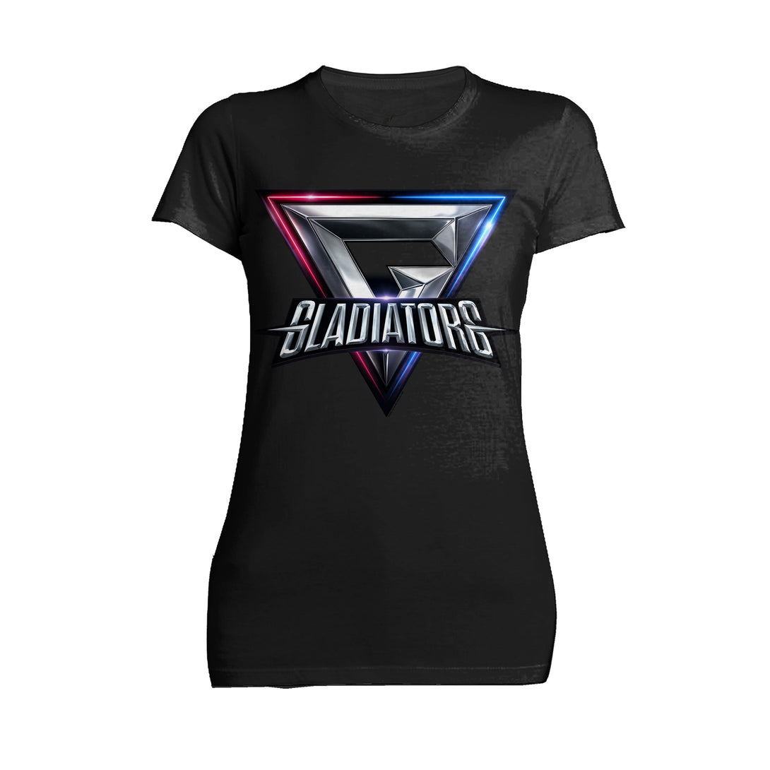 Copy of Gladiators Logo Official Women's T-shirt (Black) - Gladiators