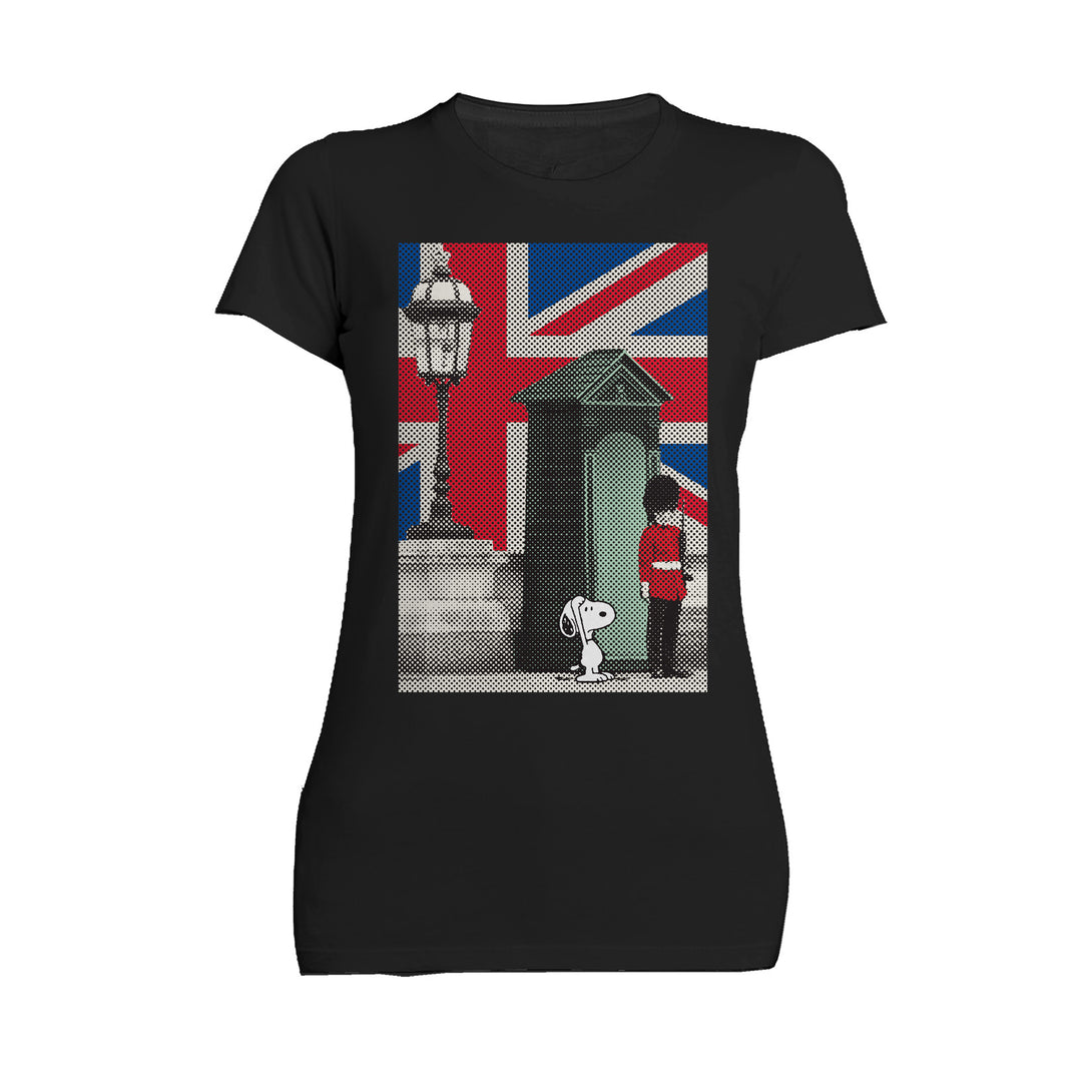 Peanuts Snoopy Remix UK Beefeater Official Women's T-shirt Black - Urban Species