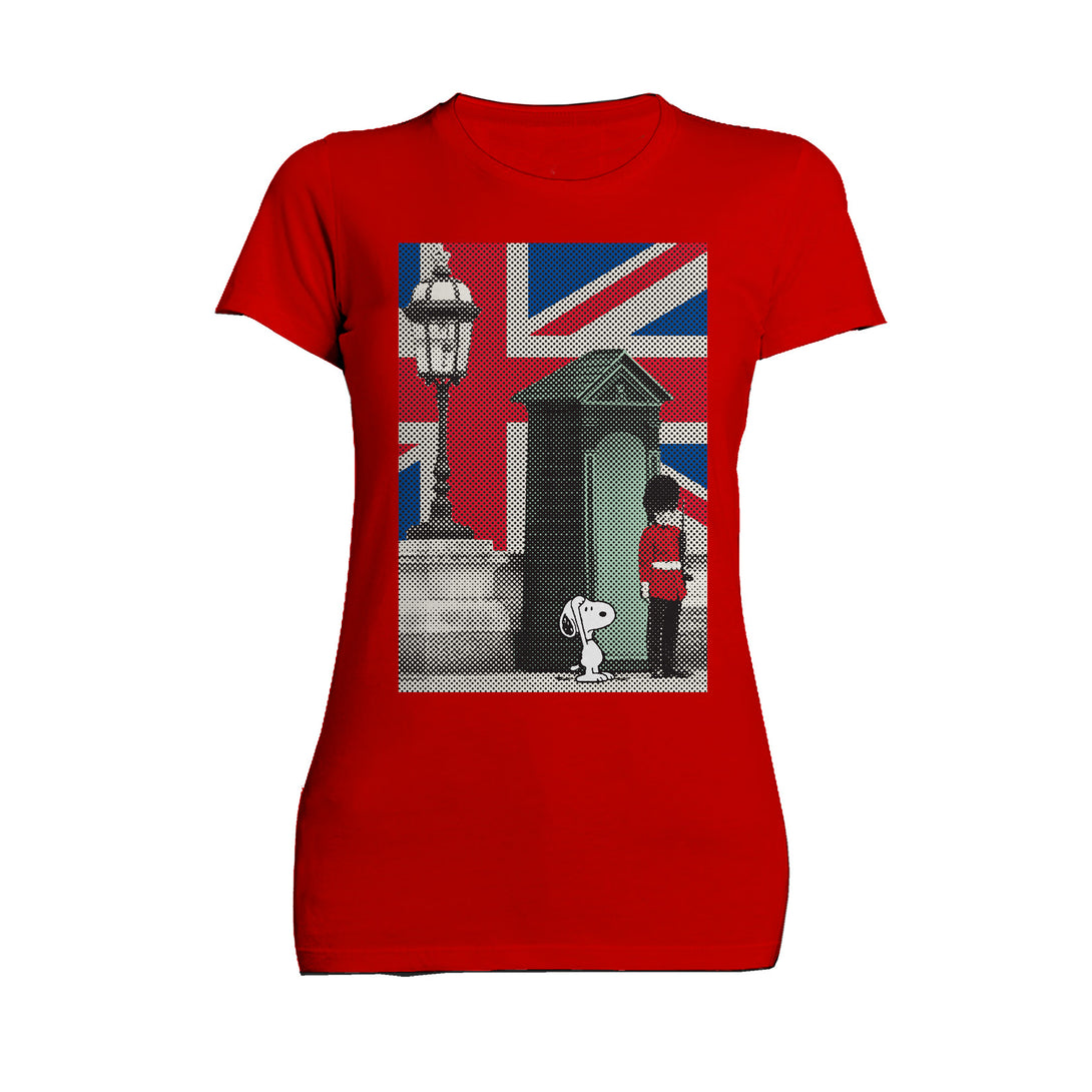 Peanuts Snoopy Remix UK Beefeater Official Women's T-shirt Red - Urban Species