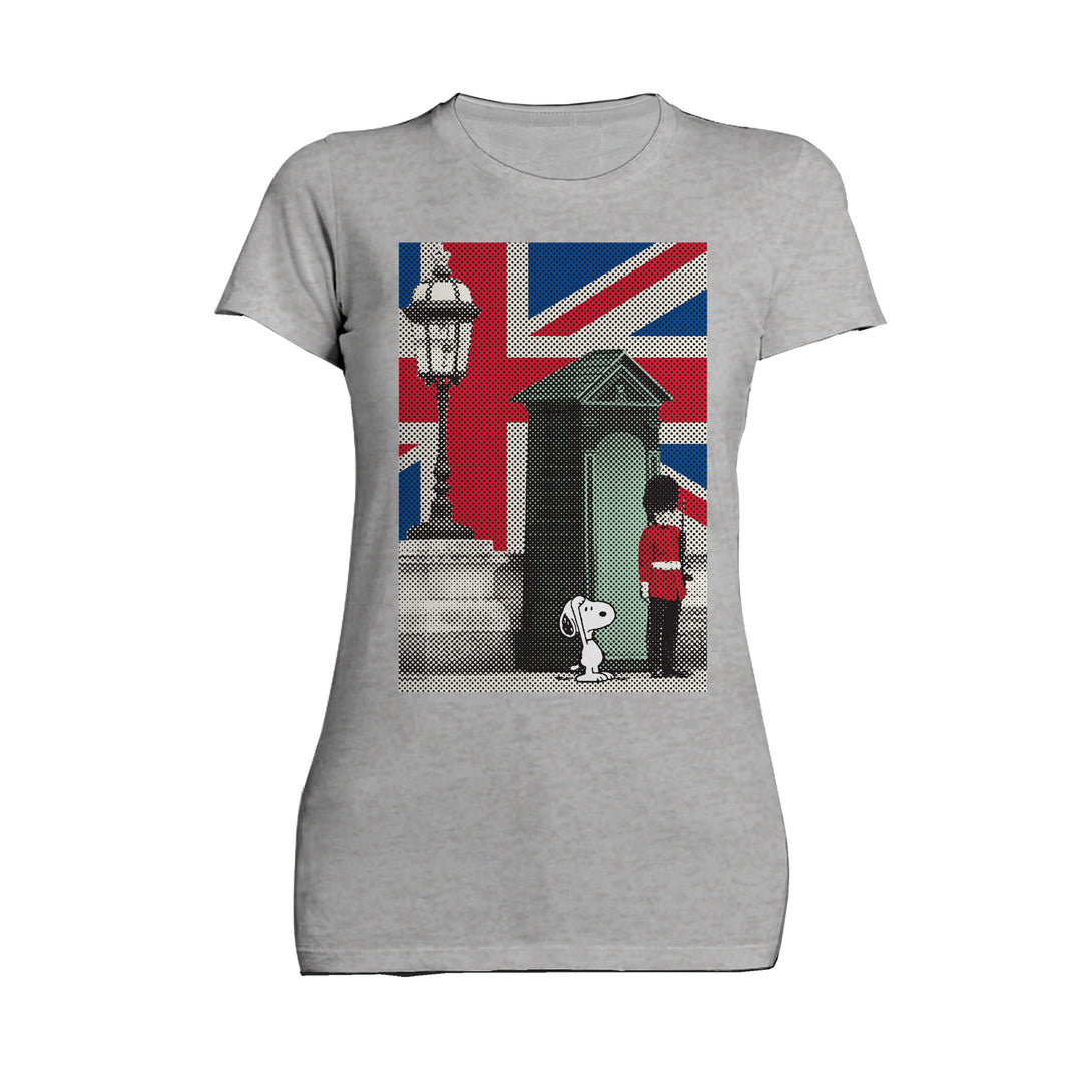 Peanuts Snoopy Remix UK Beefeater Official Women's T-shirt Sports Grey - Urban Species