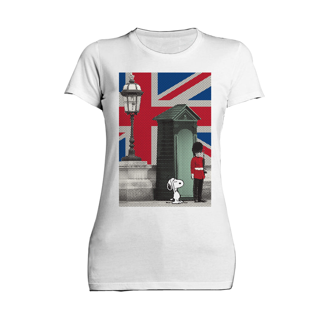 Peanuts Snoopy Remix UK Beefeater Official Women's T-shirt White - Urban Species